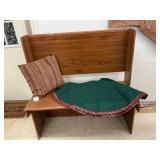 Wood Bench with Cushion
