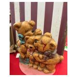 Painted Teddy Bear Figurine