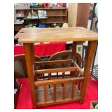 Wooden Side Table Rack
