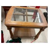 Wood and Glass Side Table