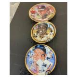 Three Baseball Collectible Plates