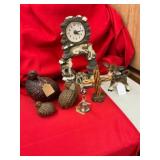 Figurines and Clock