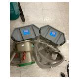 Plastic Bins and Spreader