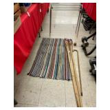 Striped Rug and Misc Items