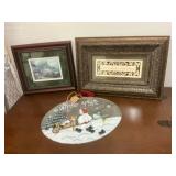 Framed Art and Plaque Set