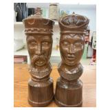Wooden Chess King and Queen