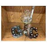 Table Lamp and Light-Up Letters