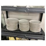 Stacked White Dinner Plates