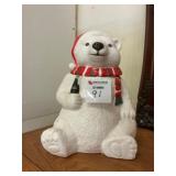 Ceramic Polar Bear Container