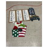 Home Decor Lot: Signs and Ornaments