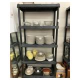 Plastic Shelf with Dishes