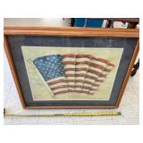 Framed American Flag Print