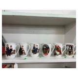 6 Norman Rockwell Mugs
