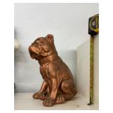 Cast Bulldog Sculpture