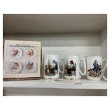 Norman Rockwell Mug And Plate Set