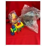 Toy Train and Plush Figures