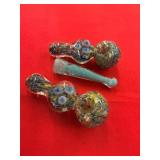 Three Glass Smoking Pipes
