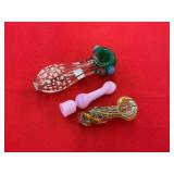 Three Colored Glass Pipes