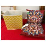 Storage Cube and Two Pillows