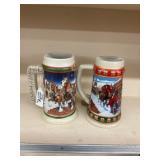 Budweiser Holiday Steins