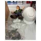 Lot: Toys, Hard Hat, and Hardware