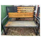Metal And Wood Bench