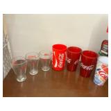 Coca-Cola Glass and Plastic Cups