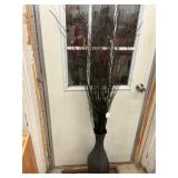 Metal Vase with Twigs