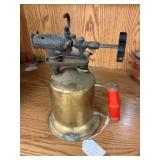Brass Blow Torch with Red Handle