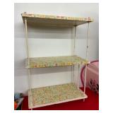 Metal Shelf With Floral Print