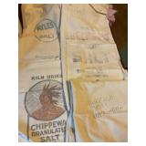 4 Feed sacks- Obrechts Salt, Buffalo,