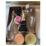 Misc Avon, candles, etc 11' tallest