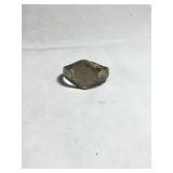 Silver ? Monogrammed ring size 8.5 (no