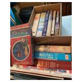 Misc book lot- novels, price guides, video, kids