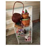 Wire shelf w/contents, 14x26x10- baskets, e