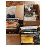 3 boxes books, National Geographic, driving