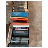 2 boxes books History of U.S., Science library,