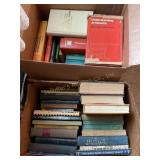 2 boxes Misc books school books, college, etc