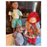 Plush Holly Hobby 1988, 18' tall, plush chair,