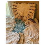 15 + Hand crochet doilies 17' dia largest