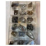 Silver plated jewelry making pcs in case