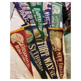 8 felt souvenir pennants 29' longest, Harpers
