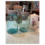 Ball Qt blue glass jars-10G & 2-1, Japan ceramic