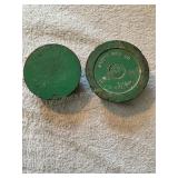 2 metal frogs Dazey #54, 2 1/4 '