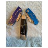 3 pin knives, Tasco, kobalt, Pittsburgh 4'