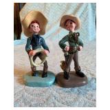 2 Napco 1958 Americana figures Slim-A3168B &
