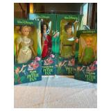 4 pc Peter Pan dolls, tinker Bell, Peter Pan,