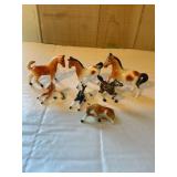 7 Bone China Horses 2 1/4' x 2 1/4ï¿½ largest