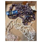 Amethyst & rose quartz gemstone beads