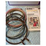 8 needlepoint hoops, 8' largest